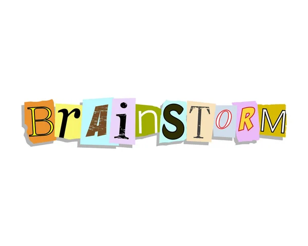 Brainstorm papieru liter — Wektor stockowy