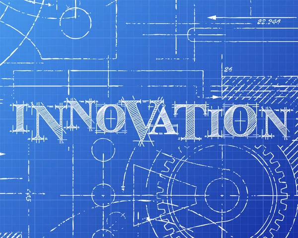 Inovace Blueprint technické kreslení — Stockový vektor