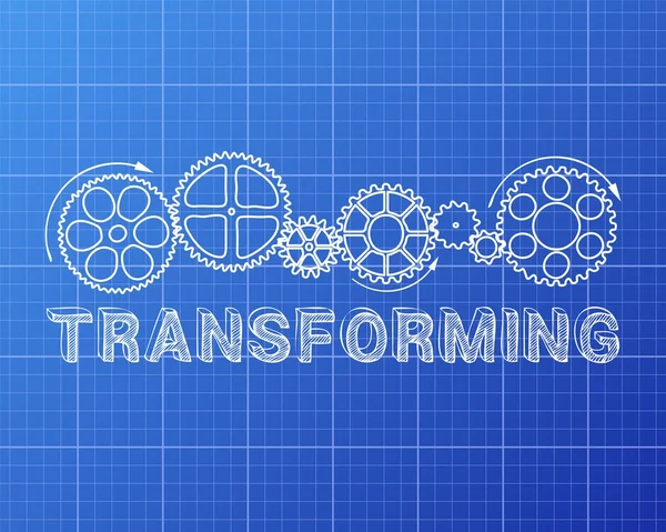 Transformer le vecteur Blueprint — Image vectorielle