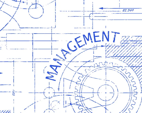 Management Graph Paper Machine — Stock Vector