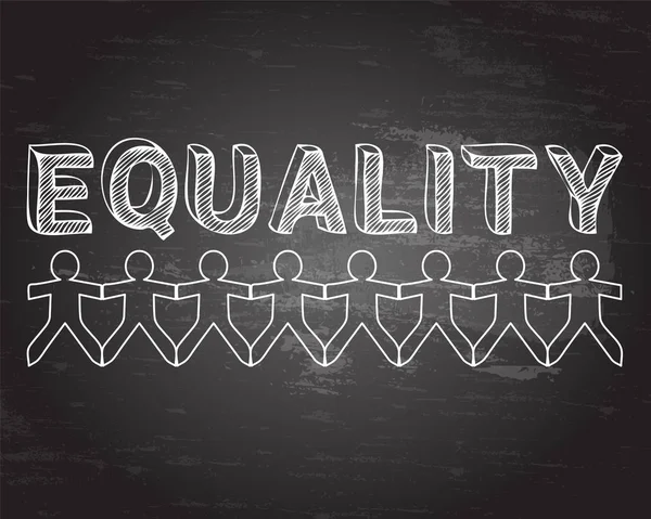 Equality People Blackboard — Stock Vector