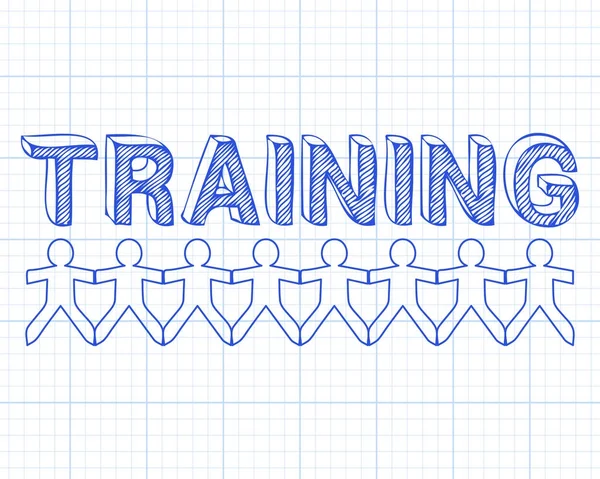 Training People Graph Paper — Stock Vector