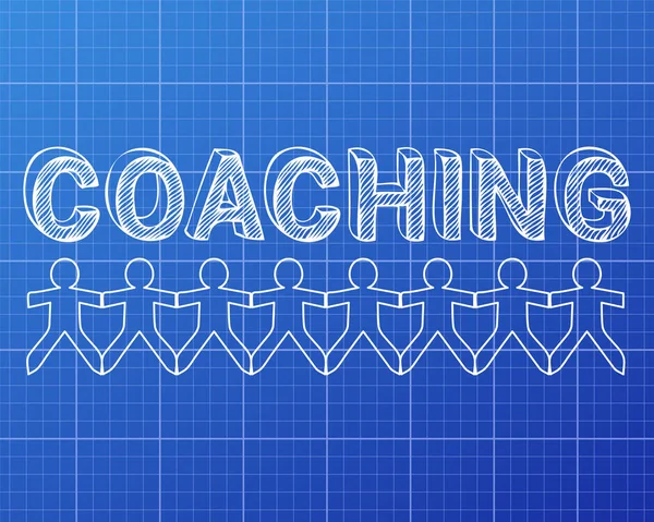 Coaching persone Blueprint — Vettoriale Stock