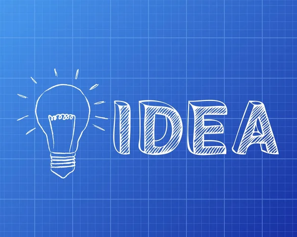 Žárovka Idea Blueprint — Stockový vektor