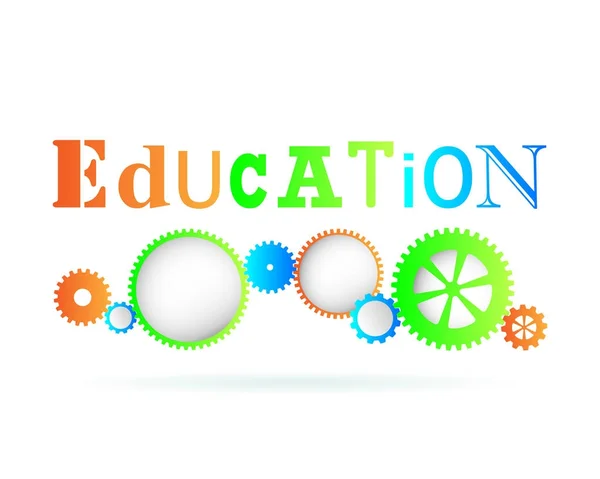 Education Gears Vector — Stock Vector