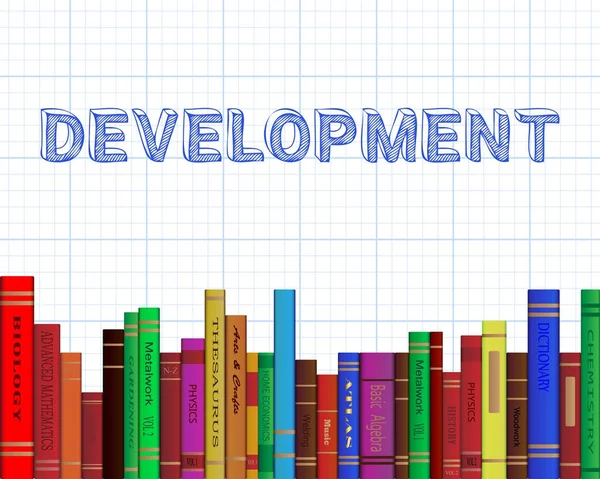 Papier milimetrowy książki rozwoju — Wektor stockowy