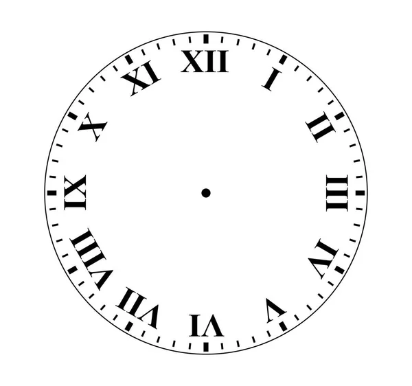 Romeinse cijfers klok — Stockvector