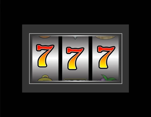 Lucky Seven Slot Reels — Vector de stoc