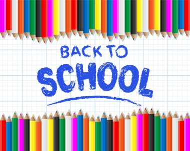 Geri okul grafik kağıdı kalemler için