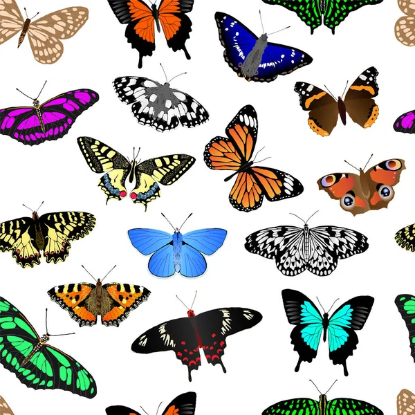 Farfalla ripetizione sfondo — Vettoriale Stock