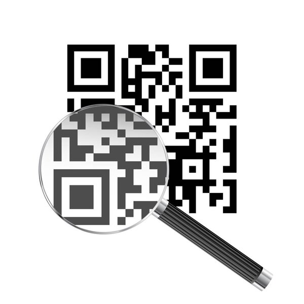 Square Barcode Magnifying Glass