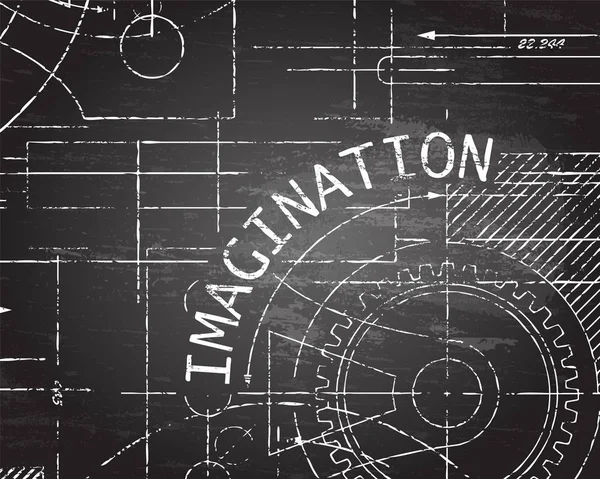 Imagination Blackboard Machine — Stock Vector