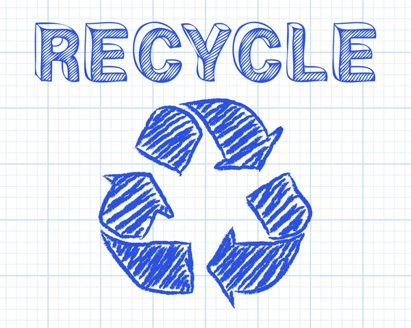 Graphenpapier recyceln — Stockvektor