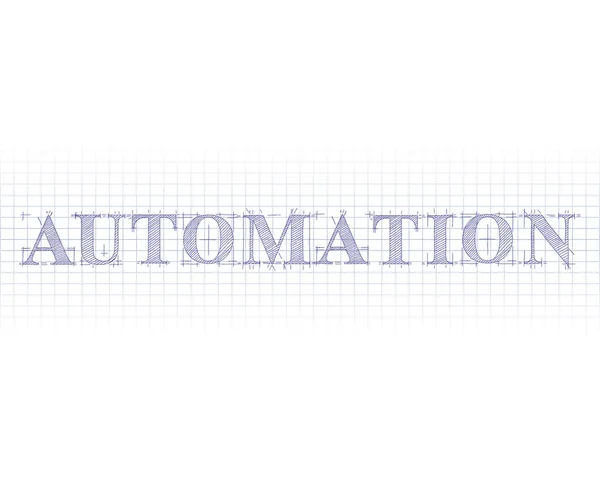 Automatisierung technisches Wort — Stockvektor