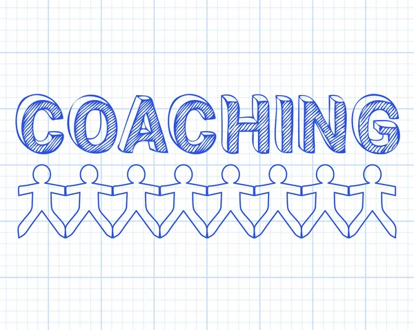 Coaching People Carta Grafico — Vettoriale Stock