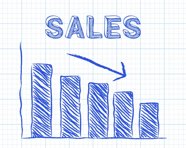 Papel gráfico de ventas — Vector de stock