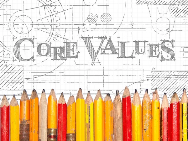 Core Values Pencils Sign