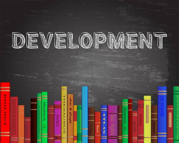 Development tablica książek — Wektor stockowy