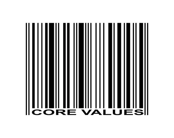 Core Values Barcode — Stock Vector