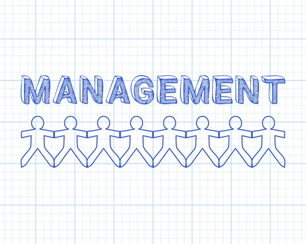 Management People Graph Paper — Stock Vector