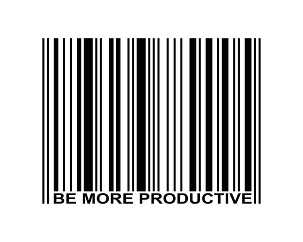 Be More Productive Barcode — Stock Vector