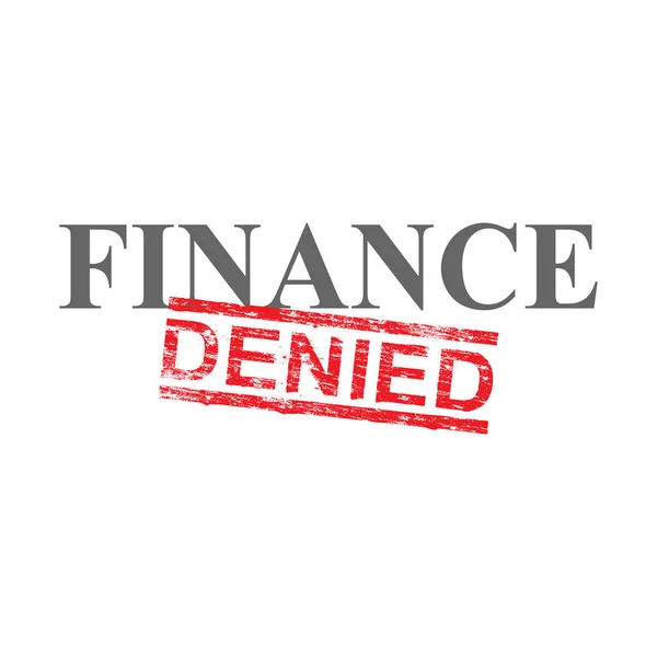 Finance Denied Word Stamp — Stock Vector