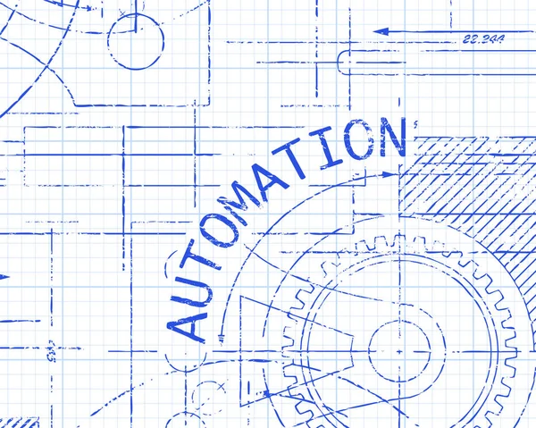 Automatisering grafiek papiermachine — Stockvector