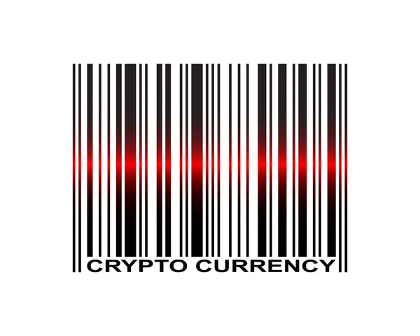 Crypto Currency Scanned Barcode — Stock Vector