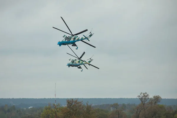 Ukrainian Army Mi-24 helicopters — Stock Photo, Image