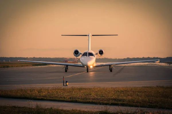 A sunset Business jet — Stock Fotó