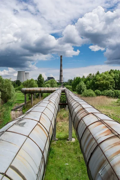 Cogeneration plant pipeline — Stock Photo, Image