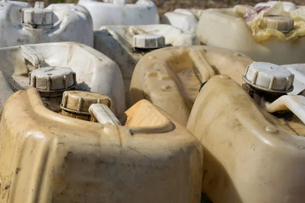 Canisters with chemicals — Stock Photo, Image