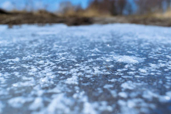 Is på floden — Stockfoto