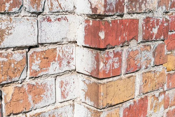 Brick wall and corner texture background with vivid colors