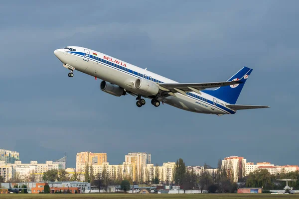 Région Kiev Ukraine Octobre 2019 Décollage Boeing 737 800 Belavia — Photo
