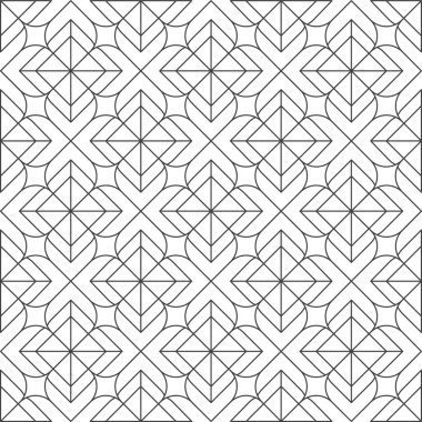 Çakışan satır siyah beyaz geometrik desen