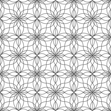 Modüler siyah ve beyaz çiçek deseni