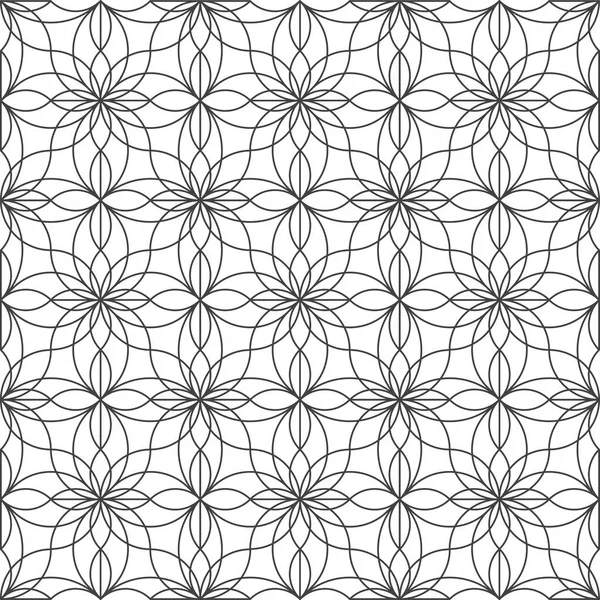 Modulaire motif de fleurs noir et blanc — Image vectorielle