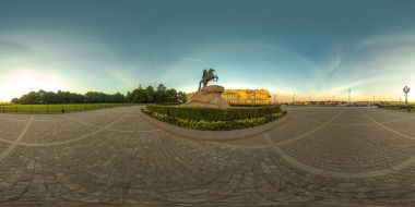 Bronz atlı. St. Petersburg. Beyaz geceler. Rusya.