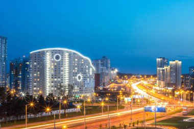 Cityscape uzun pozlama ile