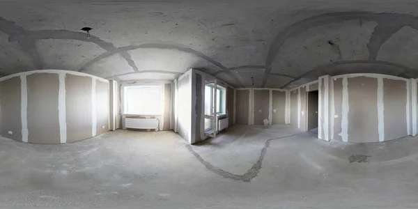 Panorama esférico 3D con ángulo de visión 360. Listo para realidad virtual o realidad virtual. Proyección equirectangular completa. interior en construcción. renovación del hogar . —  Fotos de Stock