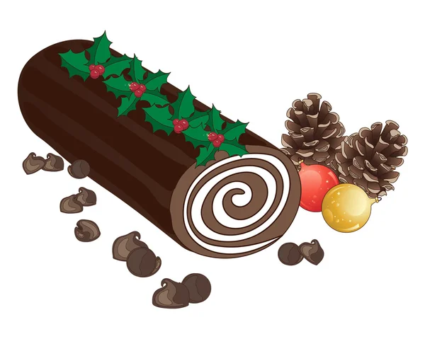 Log de chocolate em branco —  Vetores de Stock