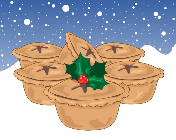 Milho Mince Pies — Vetor de Stock