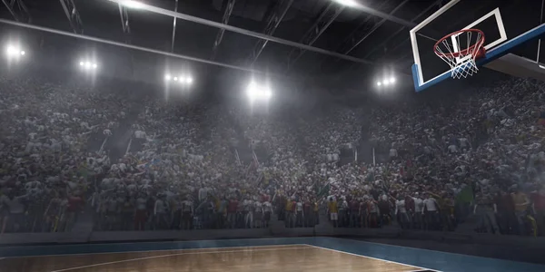 Basketball arena w 3d — Zdjęcie stockowe