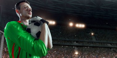 Futbol Kaleci topu atar