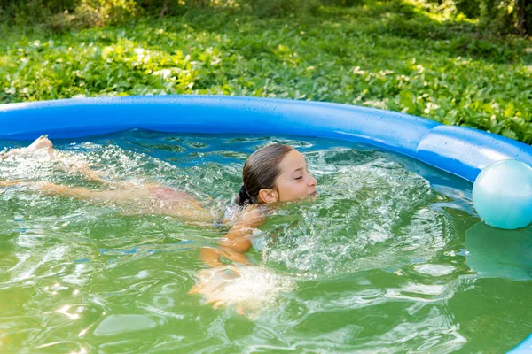 Happy Girl Water Swimming Pool — Stock Fotó