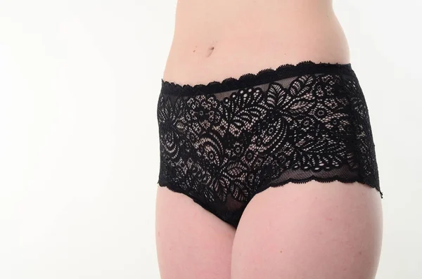 Foto van jonge slanke vrouw in stijlvolle lingerie — Stockfoto