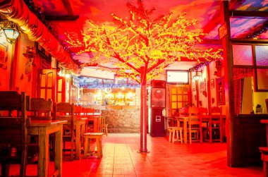 Dekoratif Kafe 'nin iç manzarası