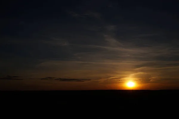 Sunset silhouette of church cross at sunset — Stock Photo, Image