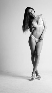 Kız iç çamaşırı beyaz arka plan üzerinde